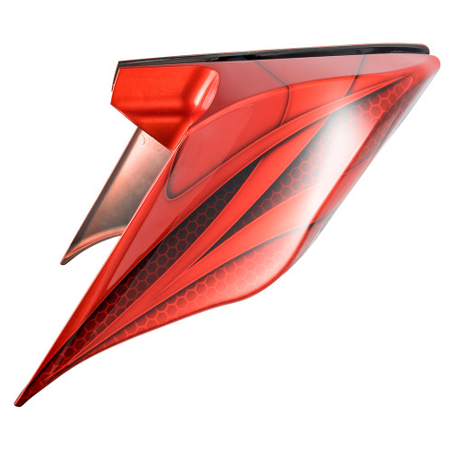 Advanblack Ravager Series Airbrushed Laguna Orange Stretched Extended Side Cover Pannel for 2014+ Harley Davidson Touring
