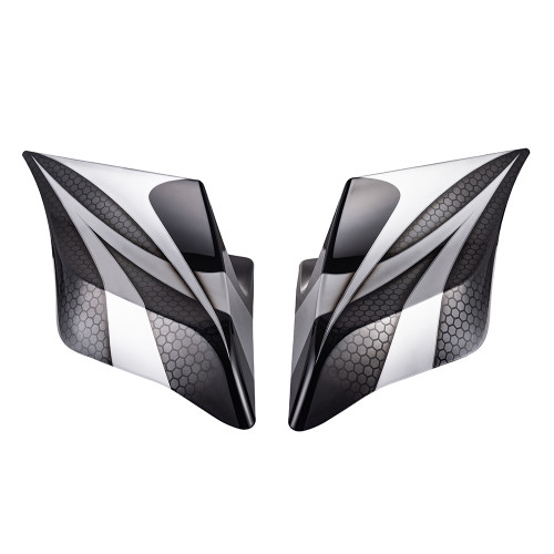 Advanblack Ravager Series Airbrushed Stretched Extended Side Cover Pannel for 2014+ Harley Davidson Touring-Vivid Black