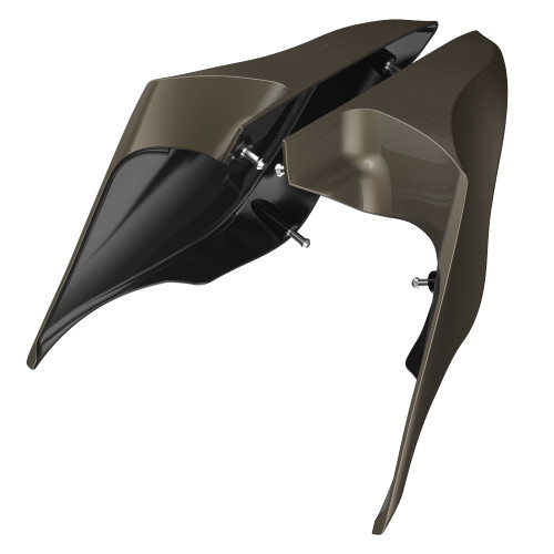 Advanblack Bronze Armor ABS Stretched Extended Side Cover Panel for 2014+ Harley Davidson Touring