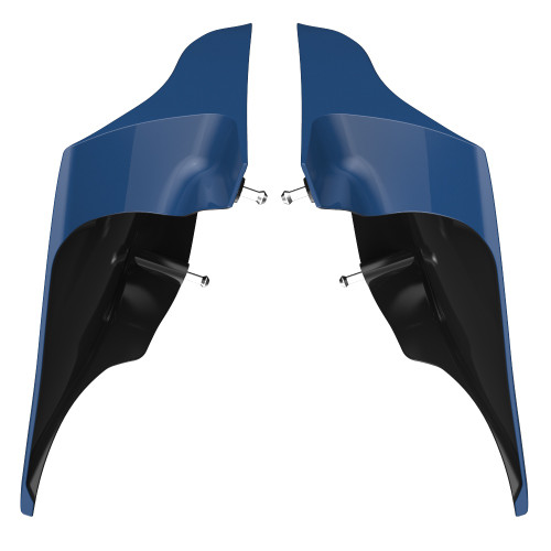 Advanblack Billiard Blue ABS Stretched Extended Side Cover Panel for 2014+ Harley Davidson Touring