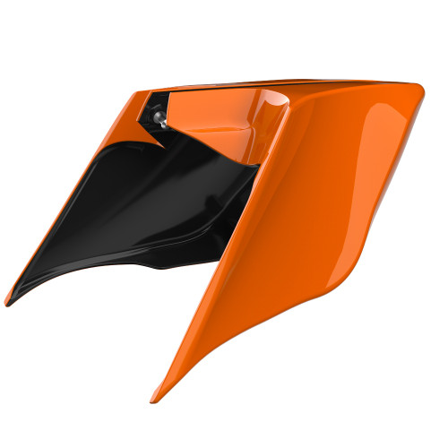 Advanblack Baja Orange ABS Stretched Extended Side Cover Panel for 2014+ Harley Davidson Touring