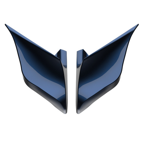 Advanblack Blue Steel ABS Stretched Extended Side Cover Panel for 2014+ Harley Davidson Touring