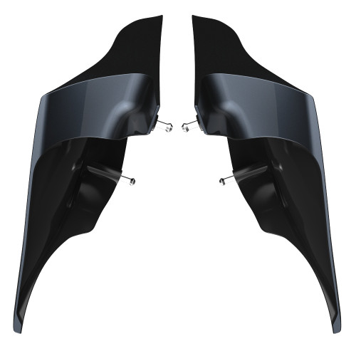 Advanblack Black Tempest ABS Stretched Extended Side Cover Panel for 2014+ Harley Davidson Touring