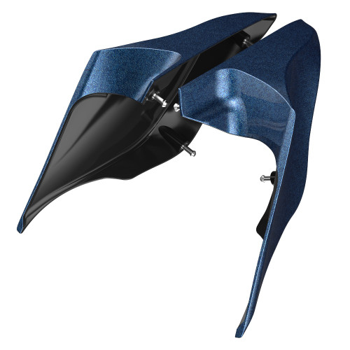 Advanblack Cosmic Blue Pearl ABS Stretched Extended Side Cover Panel for 2014+ Harley Davidson Touring