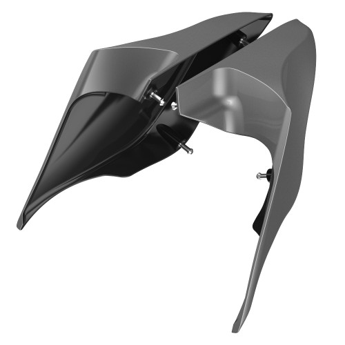 Advanblack Charcoal Pearl ABS Stretched Extended Side Cover Panel for 2014+ Harley Davidson Touring