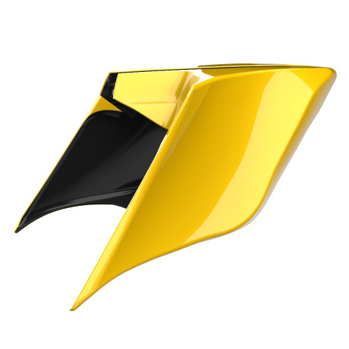 Advanblack Chrome Yellow ABS Stretched Extended Side Cover Panel for 2014+ Harley Davidson Touring