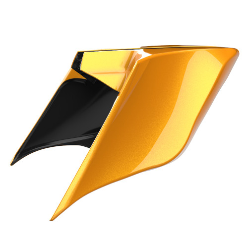 Advanblack Chrome Yellow Pearl ABS Stretched Extended Side Cover Panel for 2014+ Harley Davidson Touring