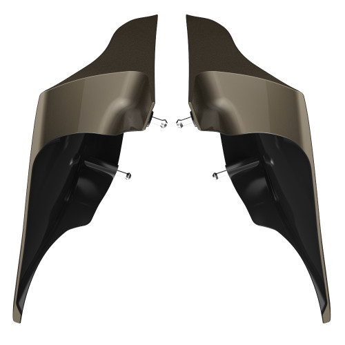 Advanblack Dark Alloy ABS Stretched Extended Side Cover Panel for 2014+ Harley Davidson Touring