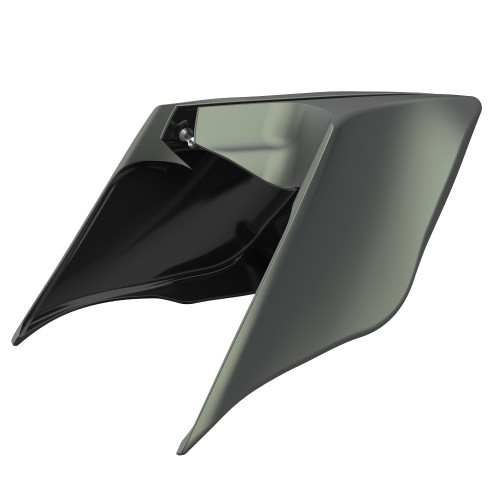 Advanblack Deadwood Green Denim ABS Stretched Extended Side Cover Panel for 2014+ Harley Davidson Touring