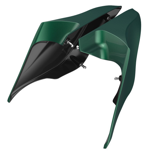 Advanblack Deep Jade Pearl ABS Stretched Extended Side Cover Panel for 2014+ Harley Davidson Touring