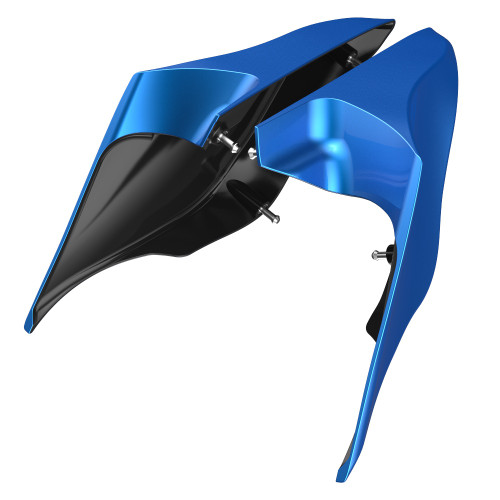 Advanblack Electric Blue ABS Stretched Extended Side Cover Panel for 2014+ Harley Davidson Touring