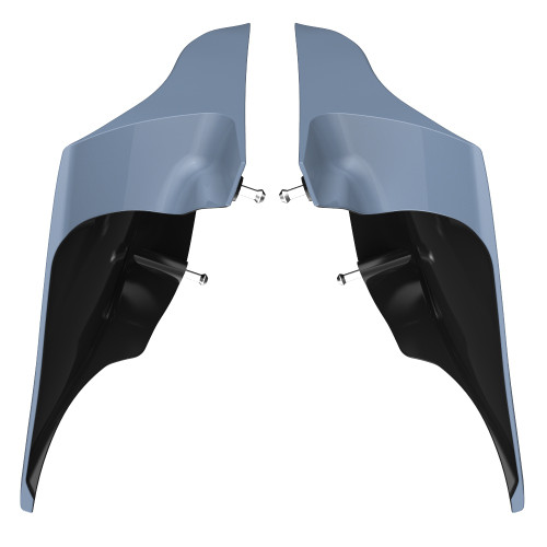 Advanblack Gunship Gray ABS Stretched Extended Side Cover Panel for 2014+ Harley Davidson Touring