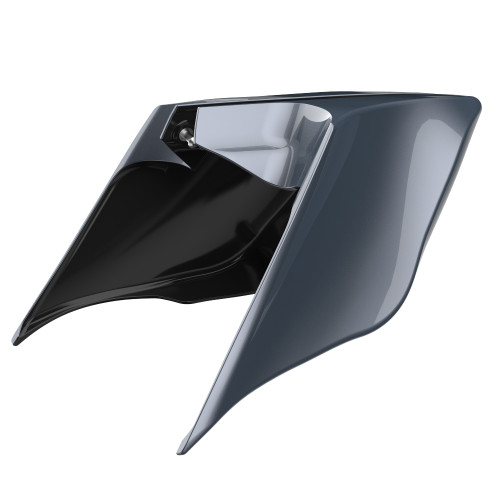 Advanblack Gauntlet Grey Metallic ABS Stretched Extended Side Cover Panel for 2014+ Harley Davidson Touring
