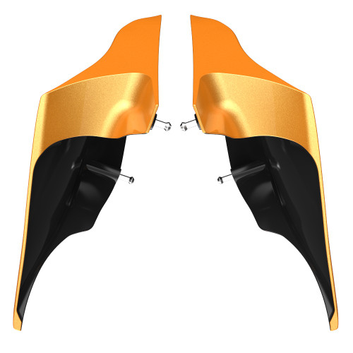 Advanblack Hard Candy Gold Flake ABS Stretched Extended Side Cover Panel Hard Candy Gold Flake for 2014+ Harley Davidson Touring