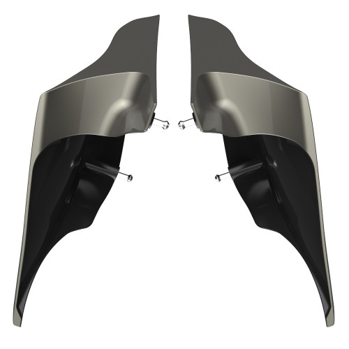 Advanblack Industrial Gray(Glossy) ABS Stretched Extended Side Cover Panel for 2018 Harley Davidson Touring