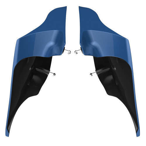 Advanblack Legend Blue(Glossy) ABS Stretched Extended Side Cover Panel for 2014+ Harley Davidson Touring