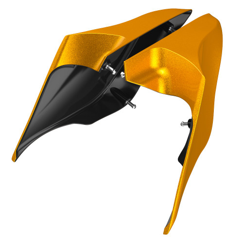 Advanblack Prospect Gold ABS Stretched Extended Side Cover Panel for 2014+ Harley Davidson Touring