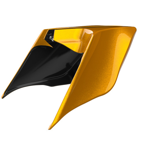 Advanblack Prospect Gold ABS Stretched Extended Side Cover Panel for 2014+ Harley Davidson Touring