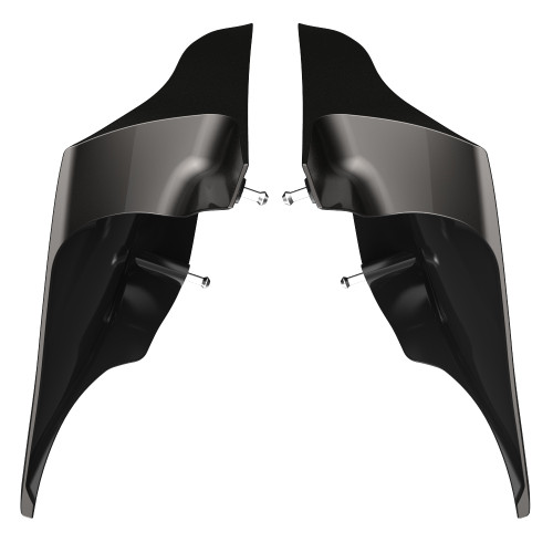 Advanblack Silver Flux ABS Stretched Extended Side Cover Panel for 2014+ Harley Davidson Touring