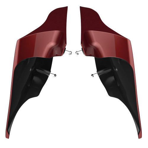 Advanblack Stiletto Red ABS Stretched Extended Side Cover Panel for 2014+ Harley Davidson Touring