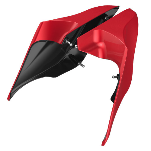Advanblack Wicked Red ABS Stretched Extended Side Cover Panel for 2014+ Harley Davidson Touring