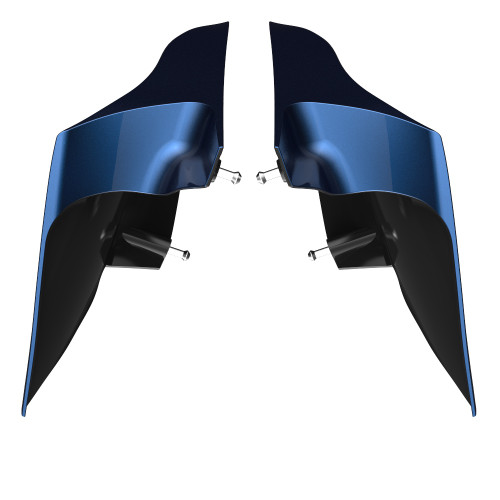 Advanblack Big Blue Pearl ABS CVO Style Stretched Extended Side Cover Panel for 2014+ Harley Davidson Touring