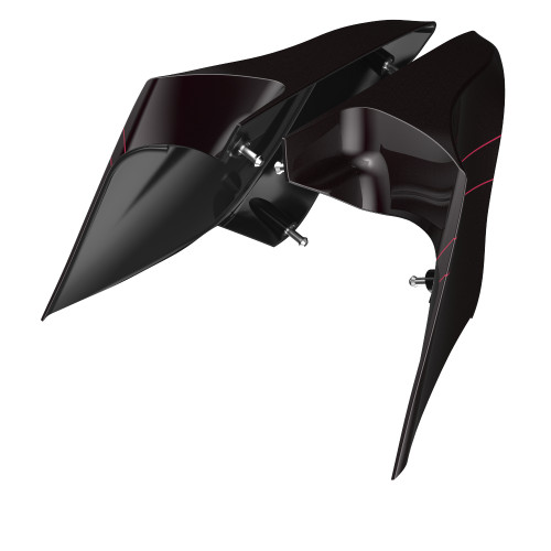 Advanblack Blackened Cayenne ABS CVO Style Stretched Extended Side Cover Panel for 2014+ Harley Davidson Touring