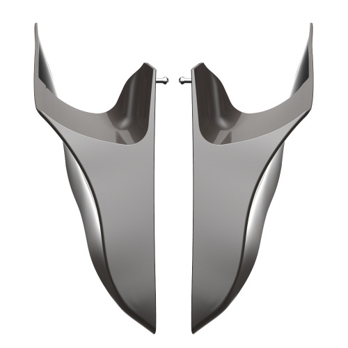 Advanblack Billet Silver ABS CVO Style Stretched Extended Side Cover Panel for 2014+ Harley Davidson Touring