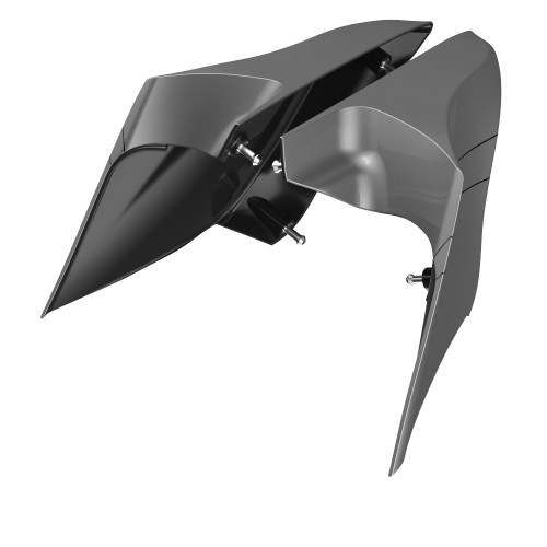 Advanblack Charcoal Pearl ABS CVO Style Stretched Extended Side Cover Panel for 2014+ Harley Davidson Touring