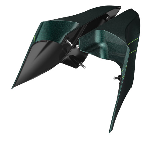 Advanblack Deep Jade Pearl ABS CVO Style Stretched Extended Side Cover Panel for 2014+ Harley Davidson Touring