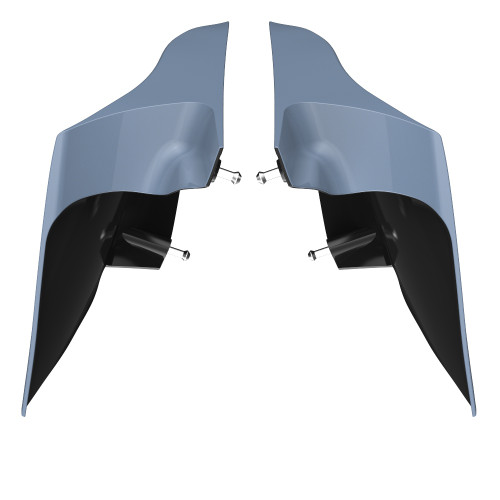 Advanblack Gunship Gray ABS CVO Style Stretched Extended Side Cover Panel for 2014+ Harley Davidson Touring