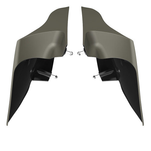 Advanblack Industrial Gray Denim ABS CVO Style Stretched Extended Side Cover Panel for 2014+ Harley Davidson Touring