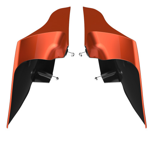 Advanblack Orange Lava ABS CVO Style Stretched Extended Side Cover Panel for 2014+ Harley Davidson Touring