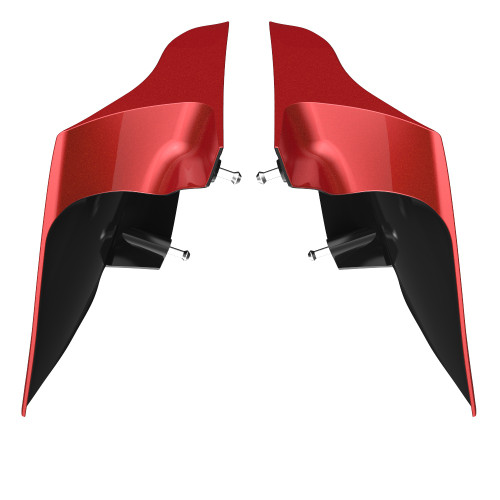 Advanblack Redline Red ABS CVO Style Stretched Extended Side Cover Panel for 2014+ Harley Davidson Touring