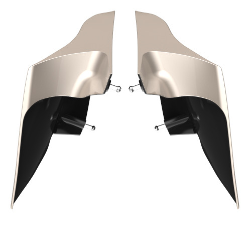 Advanblack Silver Fortune ABS CVO Style Stretched Extended Side Cover Panel for 2014+ Harley Davidson Touring