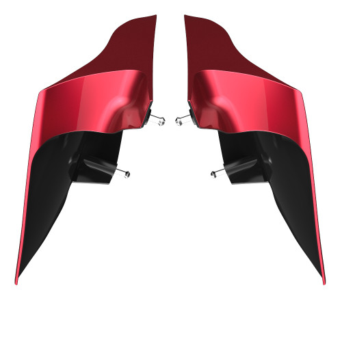 Advanblack Velocity Red Sunglo ABS CVO Style Stretched Extended Side Cover Panel for 2014+ Harley Davidson Touring