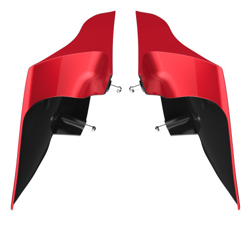 Advanblack Wicked Red (Glossy) ABS CVO Style Stretched Extended Side Cover Panel for 2014+ Harley Davidson Touring