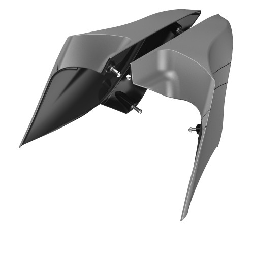 Advanblack Charcoal Denim ABS CVO Style Stretched Extended Side Cover Panel  for 2014+ Harley Davidson Touring