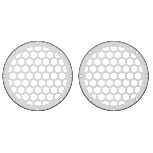 Advanblack x XBS Color Matched HEX 6.5'' Speaker Grills-Atlas Silver Metallic