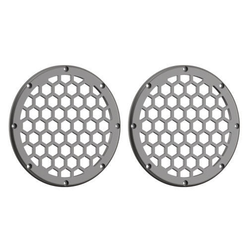 Advanblack x XBS Color Matched HEX 6.5'' Speaker Grills-Billet Silver
