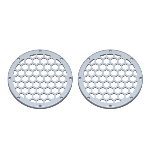 Advanblack x XBS Color Matched HEX 6.5'' Speaker Grills-Brilliant Silver