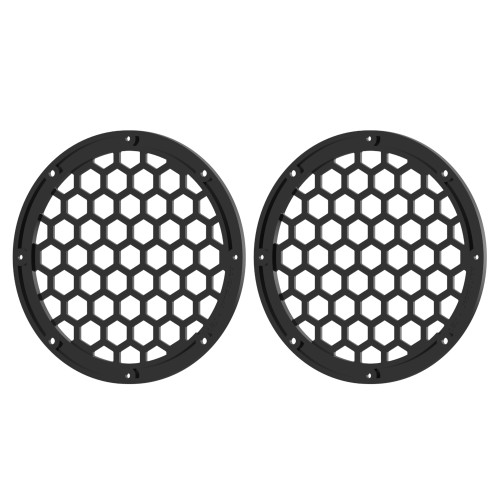 6.5 inch HEX Speaker Grills - Black Contrast Cut Cnc Metal Grills