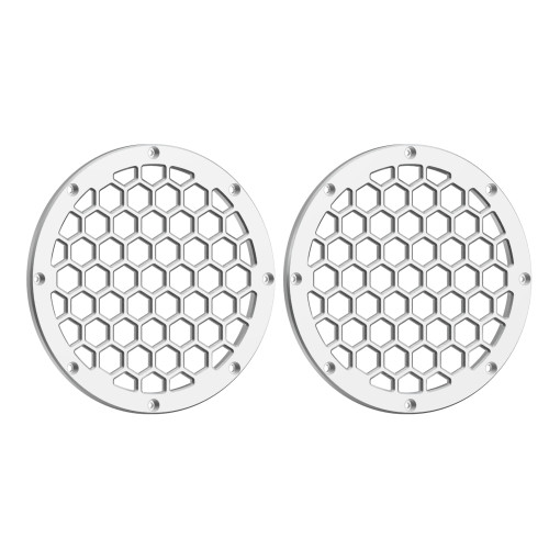 Chrome Cnc Metal Grills 6.5 inch HEX Speaker Grills