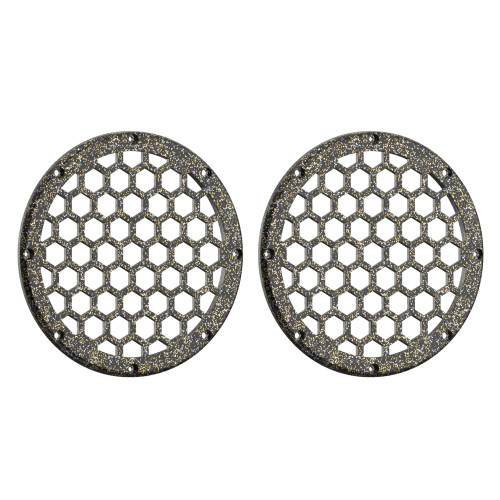 Advanblack x XBS Color Matched HEX 6.5'' Speaker Grills-Hard Candy Black Gold Flake