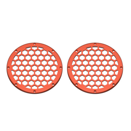 Advanblack x XBS Color Matched HEX 6.5'' Speaker Grills-Orange Lava