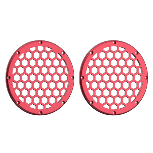 Advanblack x XBS Color Matched HEX 6.5'' Speaker Grills-Velocity Red Sunglo