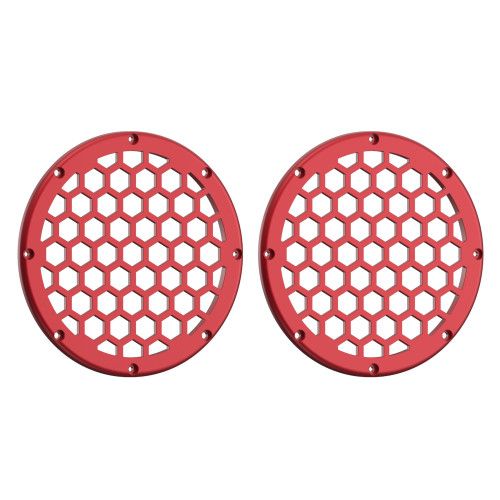Advanblack x XBS Color Matched HEX 6.5'' Speaker Grills-Wicked Red