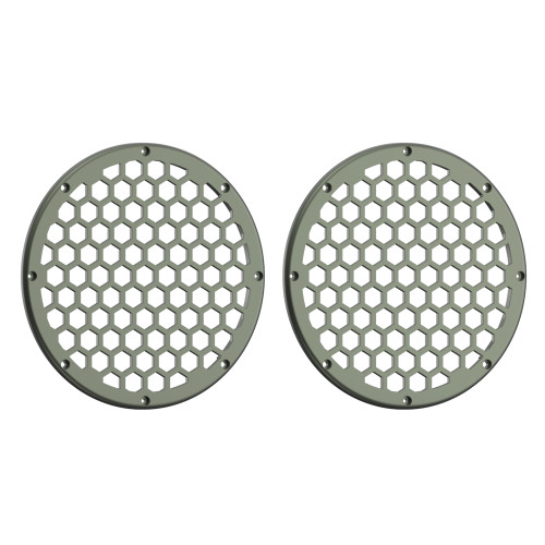 Advanblack x XBS Color Matched HEX 8'' Speaker Grills-Deadwood Green Glossy