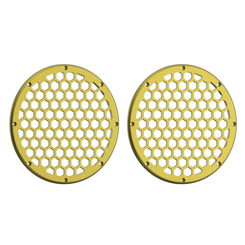 Advanblack x XBS Color Matched HEX 8'' Speaker Grills-Eagle Eye Yellow
