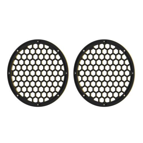 Advanblack x XBS Color Matched HEX 8'' Speaker Grills-Industrial Yellow